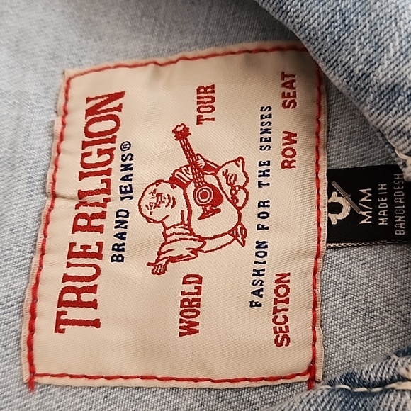 True Religion Denim Crop Jacket Stretch - Picture 7 of 13
